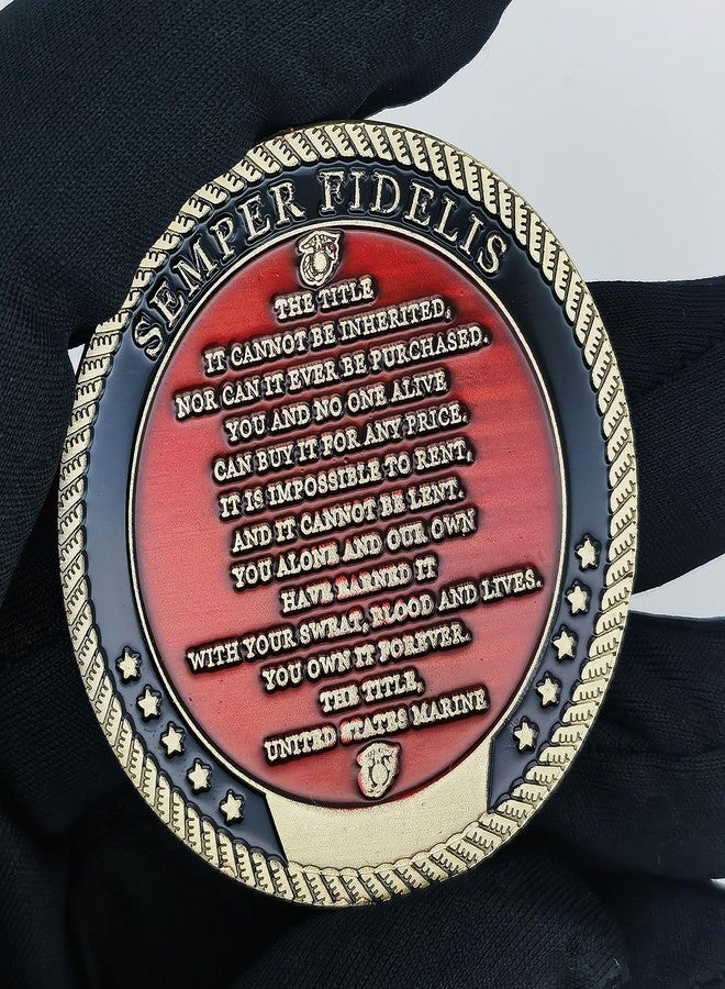 Glamtune US Marine Corps Challenge Coin - Semper Fidelis Tribute Ideal Gift for Marines and Enthusiasts - Image 5